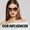 image:imageDUCO Womens Trendy Retro Round Acetate Polarized Sunglasses UV400 99 Glare Block Lightweight for Daily amp OutdoorTortoise Frame Gradient Brown Lens