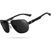image:imageDUCO Aviator Sunglasses for Men Women Carbon Fiber Polarized Sunglasses Men UV Protection for Driving Golf Fishing 3051Black Frame Grey Lens