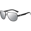 image:imageDUCO Aviator Sunglasses for Men Women Carbon Fiber Polarized Sunglasses Men UV Protection for Driving Golf Fishing 3051Black Frame Mirror Lens