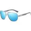Silver Frame Revo Blue Lens