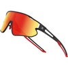 06-black Frame Red Temple Revo Orange Lens