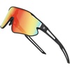 09-black Frame Black Temple Revo Orange Lens