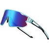 Clear Blue Frame Black Temple Revo Blue Lens