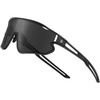 image:imageDUCO Kids Youth Baseball Sunglasses for Boys Girls Age 816 Polarized UV400 Protection Sports Cycling Glasses DK268Matte Black Frame Black Temple Grey Lens