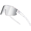 White Frame Red Blue Revo Silver Lens