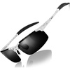 image:imageDUCO Mens Sports Polarized Sunglasses UV Protection Sunglasses for Men 8177sWhite Black Frame Grey Lens