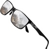 Black Frame Black Temple Revo Silver Lens