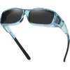 Clear Blue Frame Grey Lens