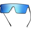 image:imageDUCO Square Oversized Fashion Sunglasses for Men Polarized Flat Top UV400 Protection Metal Frame Big Large DC3055