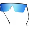 image:imageDUCO Square Oversized Fashion Sunglasses for Men Polarized Flat Top UV400 Protection Metal Frame Big Large DC3056