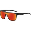 image:imageDUCO Square Polarized Sunglasses for Men Women Large Flat Top Shield Sun Glasses UV400 Protection Carbon Fiber Shades DC8230Black Frame Black Temple Revo Red Lens