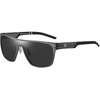 image:imageDUCO Square Polarized Sunglasses for Men Women Large Flat Top Shield Sun Glasses UV400 Protection Carbon Fiber Shades DC8230Gunmetal Frame Black Temple Grey Lens