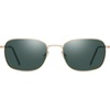 image:imageDUCO Square Sunglasses for Men Women Polarized Driving Sun Glasses UV400 Protection Retro Shades DC3038Gold Frame Green Lens