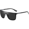 image:imageDUCO Trendy Square Sunglasses for Men Women Flat Top Shield Shades Oversized Carbon Fiber Polarized Sun Glasses DC8209Gunmetal Frame Grey Lens