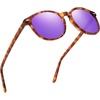 Brown Tortoise Frame Revo Purple Mirror