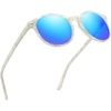 Mermaid White Frame Revo Blue Lens