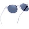 image:imageDUCO Womens Trendy Retro Round Acetate Polarized Sunglasses UV400 99 Glare Block Lightweight for Daily amp OutdoorWhite Frame Grey Lens
