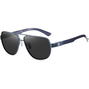 image:imageDUCO Aviator Sunglasses for Men Women Carbon Fiber Polarized Sunglasses Men UV Protection for Driving Golf Fishing 3051Blue Frame Grey Lens