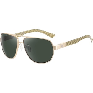 image:imageDUCO Aviator Sunglasses for Men Women Carbon Fiber Polarized Sunglasses Men UV Protection for Driving Golf Fishing 3051Gold Frame Green Lens