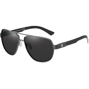 image:imageDUCO Aviator Sunglasses for Men Women Carbon Fiber Polarized Sunglasses Men UV Protection for Driving Golf Fishing 3051Gunmetal Frame Grey Lens