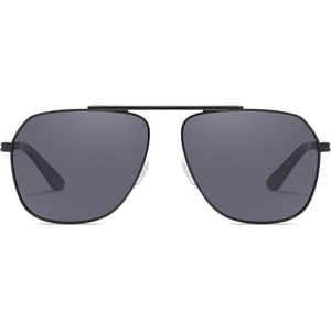 image:imageDUCO Aviator Sunglasses for Mens Womens Polarized Retro Sun Glasses Metal Frame for Driving Fishing 100 UV Protection 3035KBlack Frame Grey Len