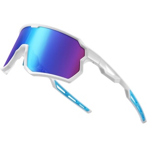 image:imageDUCO Baseball Sunglasses for Men Polarized Cycling Goggles DC0035  UV400 Protection Sports Glasses Impactresistant Running Shades Flexible for Softball Fishing DrivingWhitebluerevo Blue