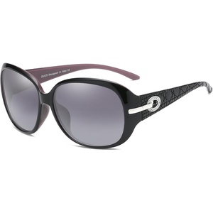 image:imageDUCO Classic Sunglasses for Women polarized womens sunglasses 100 UV Protection Shades 6214Purple Frame Gray Lens