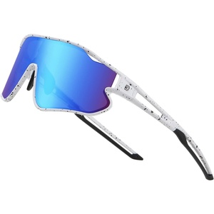 image:imageDUCO Kids Youth Baseball Sunglasses for Boys Girls Age 816 Polarized UV400 Protection Sports Cycling Glasses DK26801white Black Frame Black Temple Revo Blue Lens