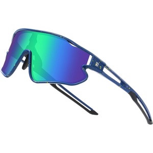 image:imageDUCO Kids Youth Baseball Sunglasses for Boys Girls Age 816 Polarized UV400 Protection Sports Cycling Glasses DK26808navy Blue Frame Black Temple Revo Green Lens