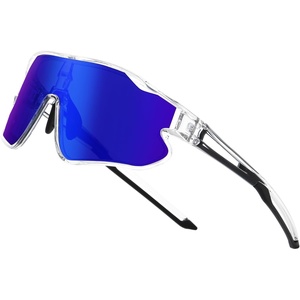 image:imageDUCO Kids Youth Baseball Sunglasses for Boys Girls Age 816 Polarized UV400 Protection Sports Cycling Glasses DK268Clear Frame Black Temple Revo Blue Lens