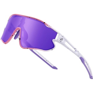 image:imageDUCO Kids Youth Baseball Sunglasses for Boys Girls Age 816 Polarized UV400 Protection Sports Cycling Glasses DK268Pink White Frame Purpletemple Revo Purple Lens