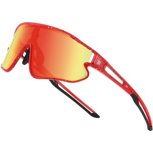 image:imageDUCO Kids Youth Baseball Sunglasses for Boys Girls Age 816 Polarized UV400 Protection Sports Cycling Glasses DK268Red Frame Black White Dot Black Temple Revo Orange Lens