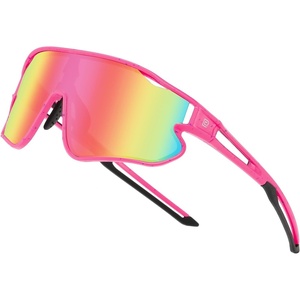 image:imageDUCO Kids Youth Baseball Sunglasses for Boys Girls Age 816 Polarized UV400 Protection Sports Cycling Glasses DK268Rose Painting Frame Revo Colorful Lens