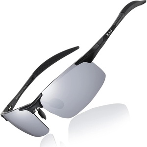 image:imageDUCO Mens Sports Polarized Sunglasses UV Protection Sunglasses for Men 8177sBlack Frame Revo Silver Lens