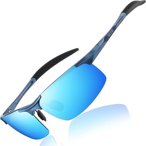 image:imageDUCO Mens Sports Polarized Sunglasses UV Protection Sunglasses for Men 8177sBlue Frame Revo Blue Lens