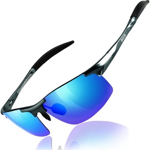 image:imageDUCO Mens Sports Polarized Sunglasses UV Protection Sunglasses for Men 8177sGunmetal Frame Revo Blue Lens