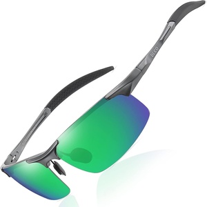 image:imageDUCO Mens Sports Polarized Sunglasses UV Protection Sunglasses for Men 8177sGunmetal Frame Revo Green Lens