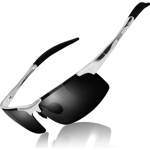 image:imageDUCO Mens Sports Polarized Sunglasses UV Protection Sunglasses for Men 8177sSilver Frame Gray Lens
