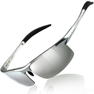 image:imageDUCO Mens Sports Polarized Sunglasses UV Protection Sunglasses for Men 8177sSilver Frame Revo Mirror Lens