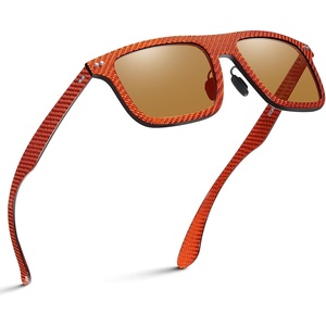image:imageDUCO Polarized Sunglasses for Men Sun glasses All Carbon Fiber Frame 100 UV Protection for Driving Running Fishing DC8325Brown Frame Brown Lens