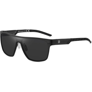 image:imageDUCO Square Polarized Sunglasses for Men Women Large Flat Top Shield Sun Glasses UV400 Protection Carbon Fiber Shades DC8230Black Frame Black Temple Grey Lens