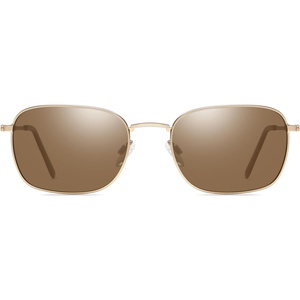 image:imageDUCO Square Sunglasses for Men Women Polarized Driving Sun Glasses UV400 Protection Retro Shades DC3038Gold Frame Brown Lens