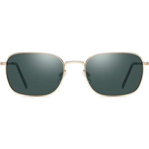 image:imageDUCO Square Sunglasses for Men Women Polarized Driving Sun Glasses UV400 Protection Retro Shades DC3038Gold Frame Green Lens