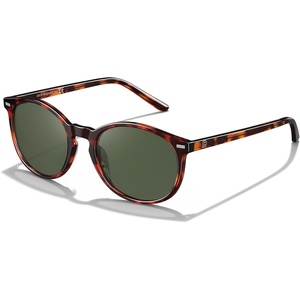 image:imageDUCO Womens Trendy Retro Round Acetate Polarized Sunglasses UV400 99 Glare Block Lightweight for Daily amp Outdoor6 Tortoise Frame Green Lens