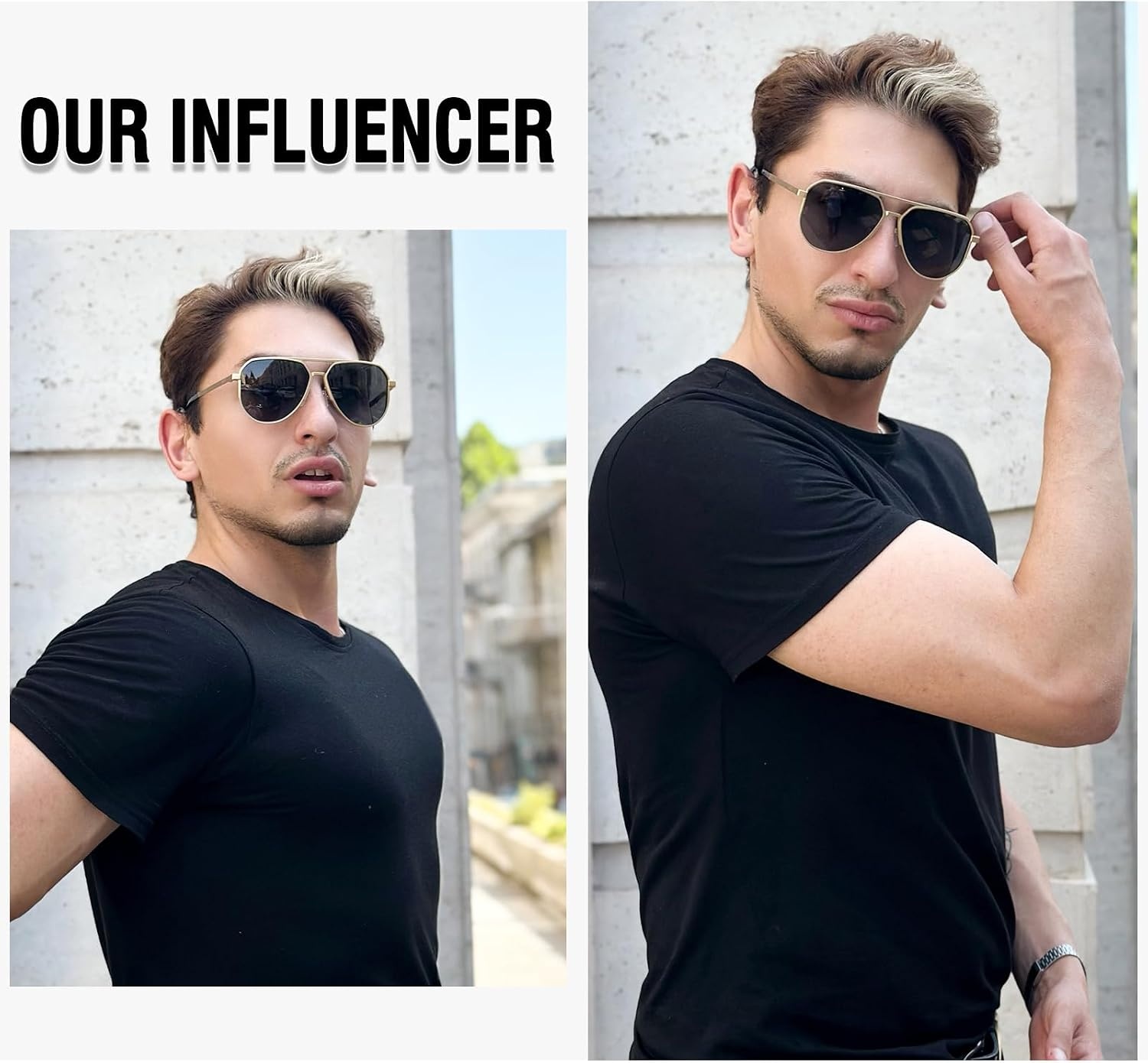 image:imageDUCO Mens Sunglasses Retro Oversized Metal Frame Vintage Polarized Sunglasses for Women Fashion Shades UV Protection DC3039Gold Frame Grey Lens