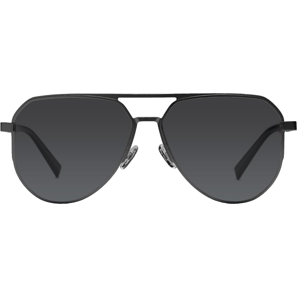 image:imageDUCO Mens Sunglasses Retro Oversized Metal Frame Vintage Polarized Sunglasses for Women Fashion Shades UV Protection DC3039Black Frame Grey Lens