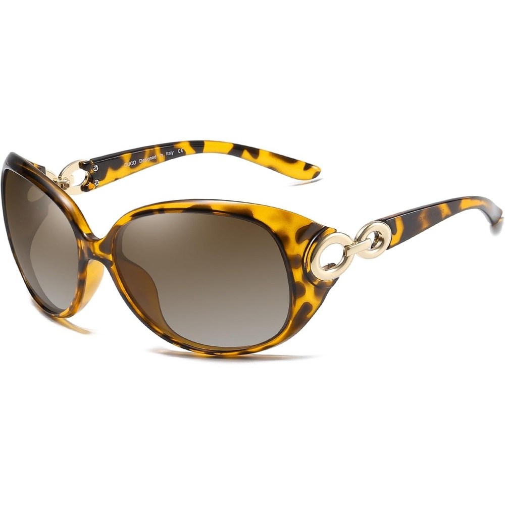 image:imageDUCO Oversized Polarized Sunglasses for Women Retro Trendy Frame Vintage Ladies Shades UV Protection 1220