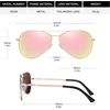 image:imageDUCO Aviator Sunglasses for Men Women Vintage Polarized Sun Glasses Mirrored Lens Metal Frame Designer Shades 3025KGold Frame Revo Pink Lens