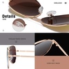 image:imageDUCO Aviator Sunglasses for Men Women Vintage Polarized Sun Glasses Mirrored Lens Metal Frame Designer Shades 3025KGold Frame Revo Pink Lens