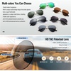 image:imageDUCO Aviator Sunglasses for Men Women Vintage Polarized Sun Glasses Mirrored Lens Metal Frame Designer Shades 3025KGunmetal Frame Revo Green Lens